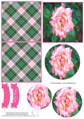 Pretty Rose Watercolour Mini Easel Card