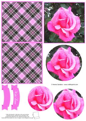 Pretty Rose Watercolour Mini Easel Card