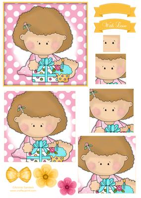 Celebration Girl Pyramid Topper