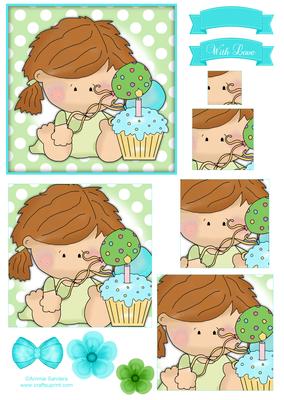 Celebration Girl Pyramid Topper