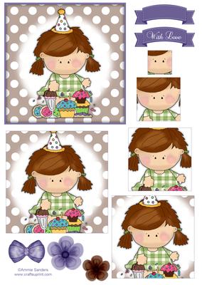 Celebration Girl Pyramid Topper