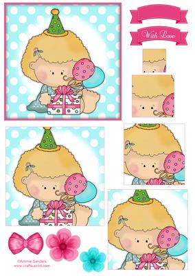 Celebration Girl Pyramid Topper