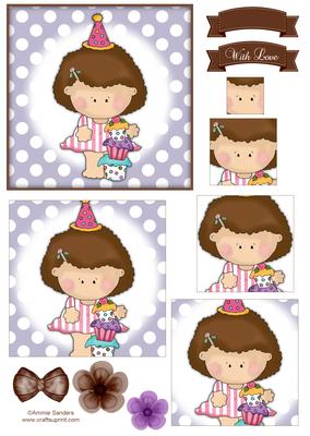 Celebration Girl Pyramid Topper