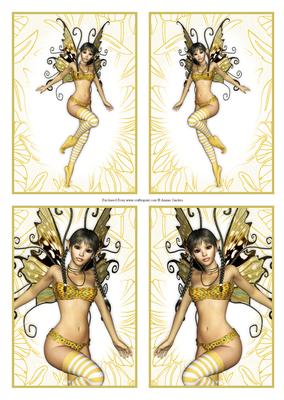 Beautiful Orange & Yellow Fairy Toppers