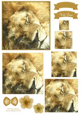 King of the Jungle Watercolour Pyramid Topper