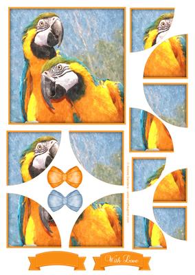 Macaw Parrot Watercolour Corner Stacker
