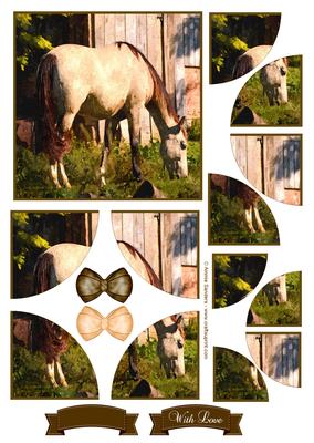 Beautiful Horse Watercolour Corner Stacker
