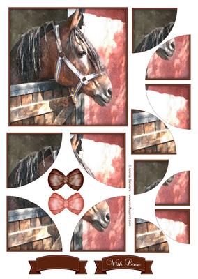 Beautiful Horse Watercolour Corner Stacker