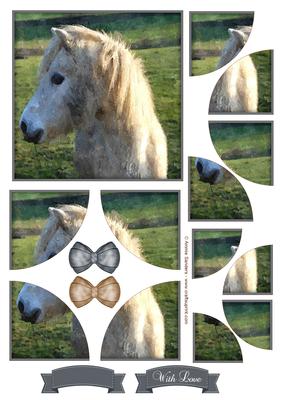 Beautiful Horse Watercolour Corner Stacker