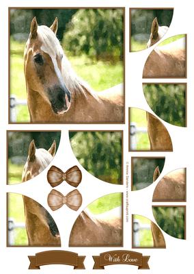 Beautiful Horse Watercolour Corner Stacker