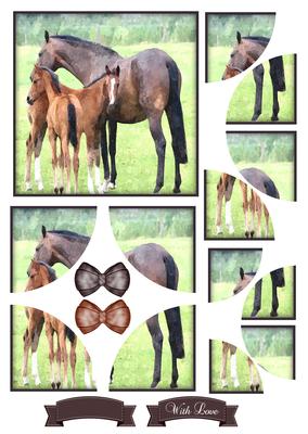 Beautiful Horses Watercolour Corner Stacker