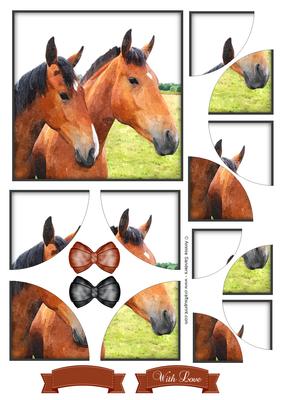 Beautiful Horses Watercolour Corner Stacker