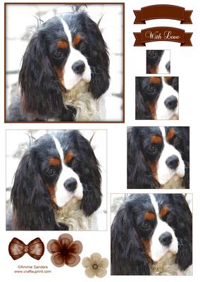 Cavalier King Charles Spaniel Watercolour Pyramid Topper