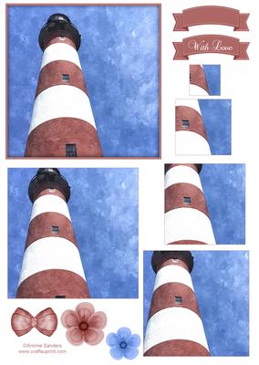 Light House Watercolour Pyramid Topper