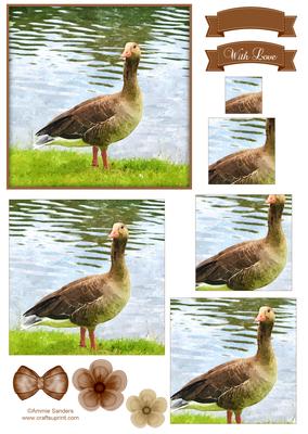 Goose Watercolour Pyramid Topper