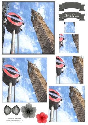 London, Big Ben Watercolour Pyramid Topper