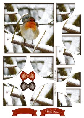 Sweet Little Robin Watercolour Corner Stacker