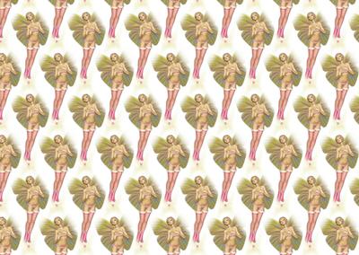 Beautiful Pink & Green Fairy Backing Paper