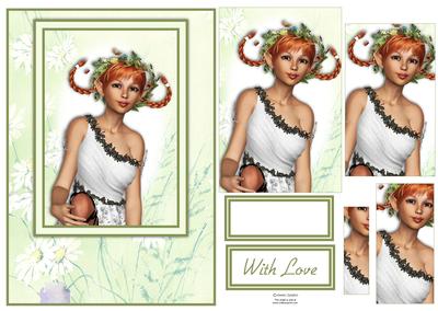 Beautiful Woodland Nymph Card Front