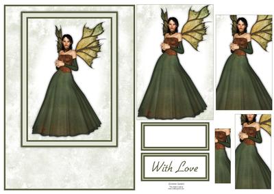Beautiful Woodland Fairy Card Front