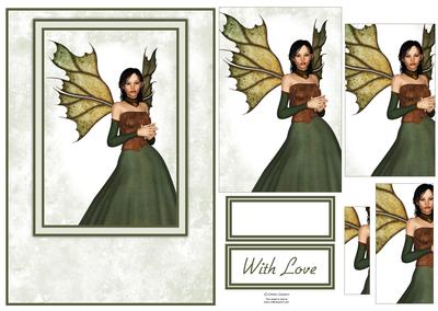Beautiful Woodland Fairy Card Front