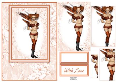 Beautiful Autumn Fairy Card Front