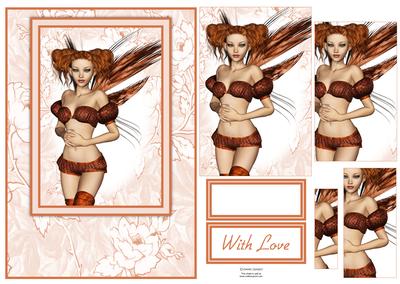 Beautiful Autumn Fairy Card Front
