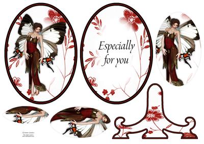 Beautiful Butterfly Fairy Plate Card Sheet