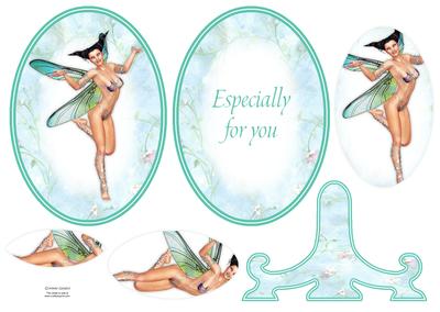 Beautiful Dragonfly Fairy Plate Card Sheet