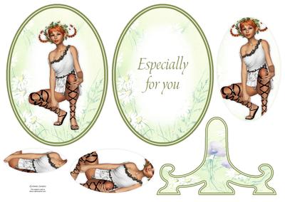 Beautiful Woodland Nymph Plate Card Sheet
