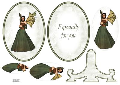 Beautiful Woodland Fairy Plate Card Sheet