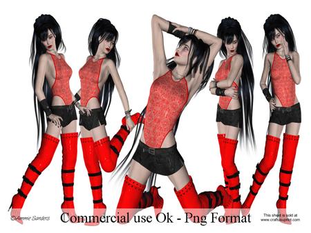 Black Haired Super Sexy Lady, Ideal for Mens Cards