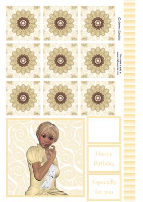 Stunning Beauty in Lemon Teabag & Topper Sheet