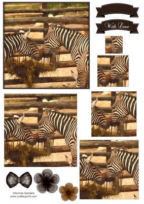 Zebra Watercolour Pyramid Topper