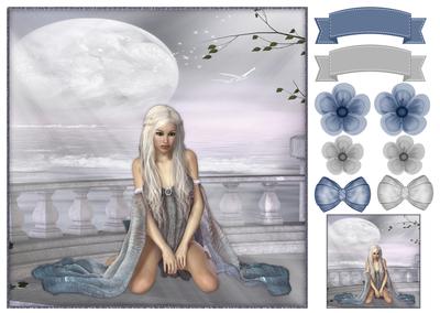 Siren of the Sea 8x8 Topper & Embellishments