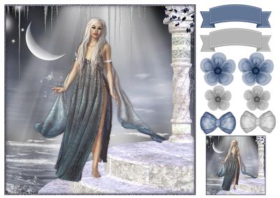 Siren of the Sea 8x8 Topper & Embellishments