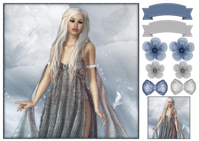 Siren of the Sea 8x8 Topper & Embellishments
