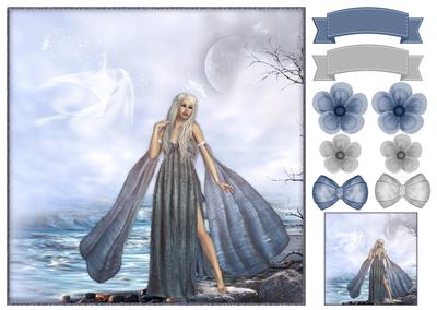 Siren of the Sea 8x8 Topper & Embellishments