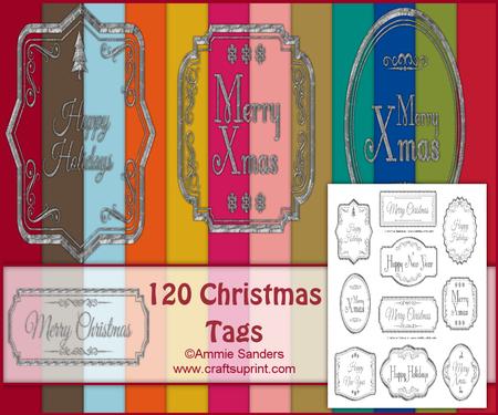 120 Christmas Tags / Sentiments