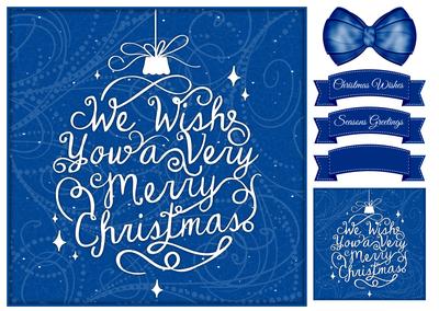 We Wish You a Very Merry Christmas 8x8 Topper