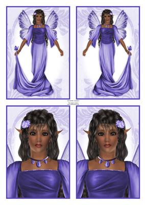 Beautiful Fairy in Purple Toppers