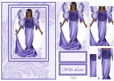Gorgeous Purple Fairy Card Front