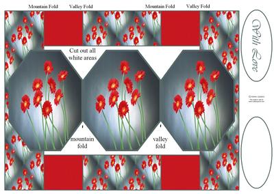 Stunning Gerberas 3 Panel Pop Up Card