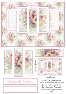 Gorgeous Floral Display Panel Card Sheet