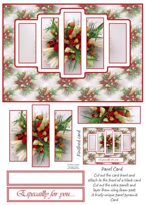 Gorgeous Floral Display Panel Card Sheet