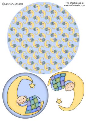 Cute Baby Boy Wobble Card Sheet