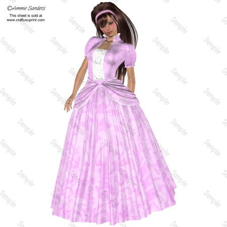 Stunning Beauty in a Textured Pink Dress Png Graphic
