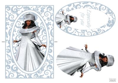 Beautiful Lady Spinner Card