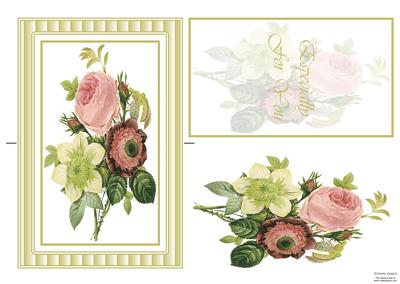 Beautiful Floral Spray Spinner Card