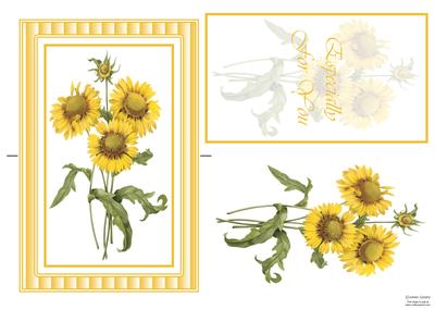 Stunning Sun Flowers Spinner Card